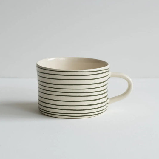 Horizontal Stripe Mug - Moss