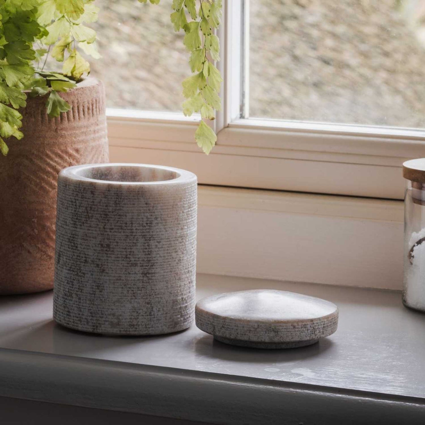 Asana Marble Soap Storage Jar