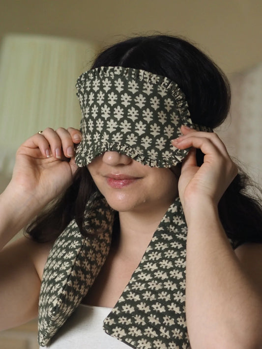 Forest Blockprint Eye Mask