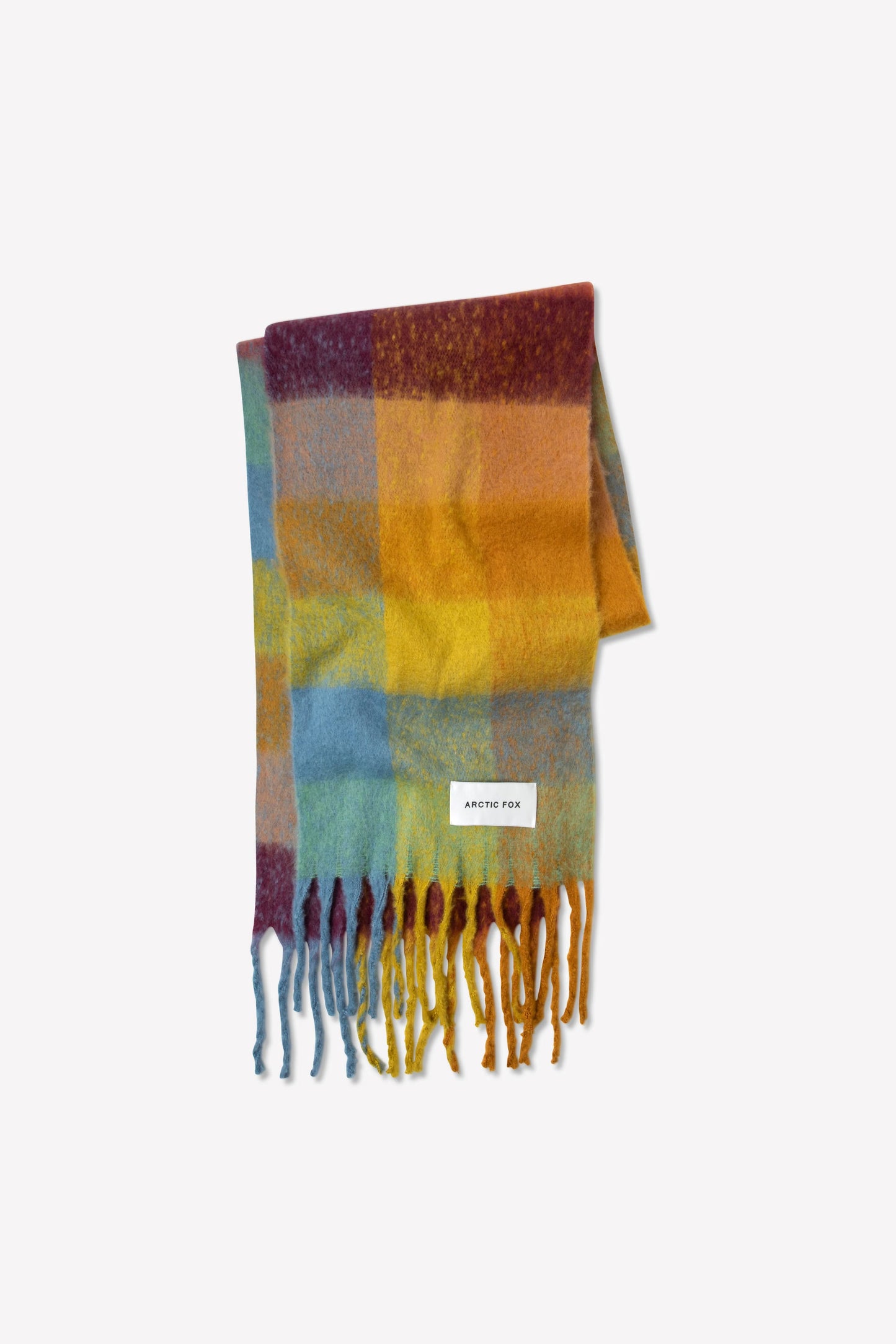 Arctic Fox Luxury Recycled Cosy Scarf - Yellow Check