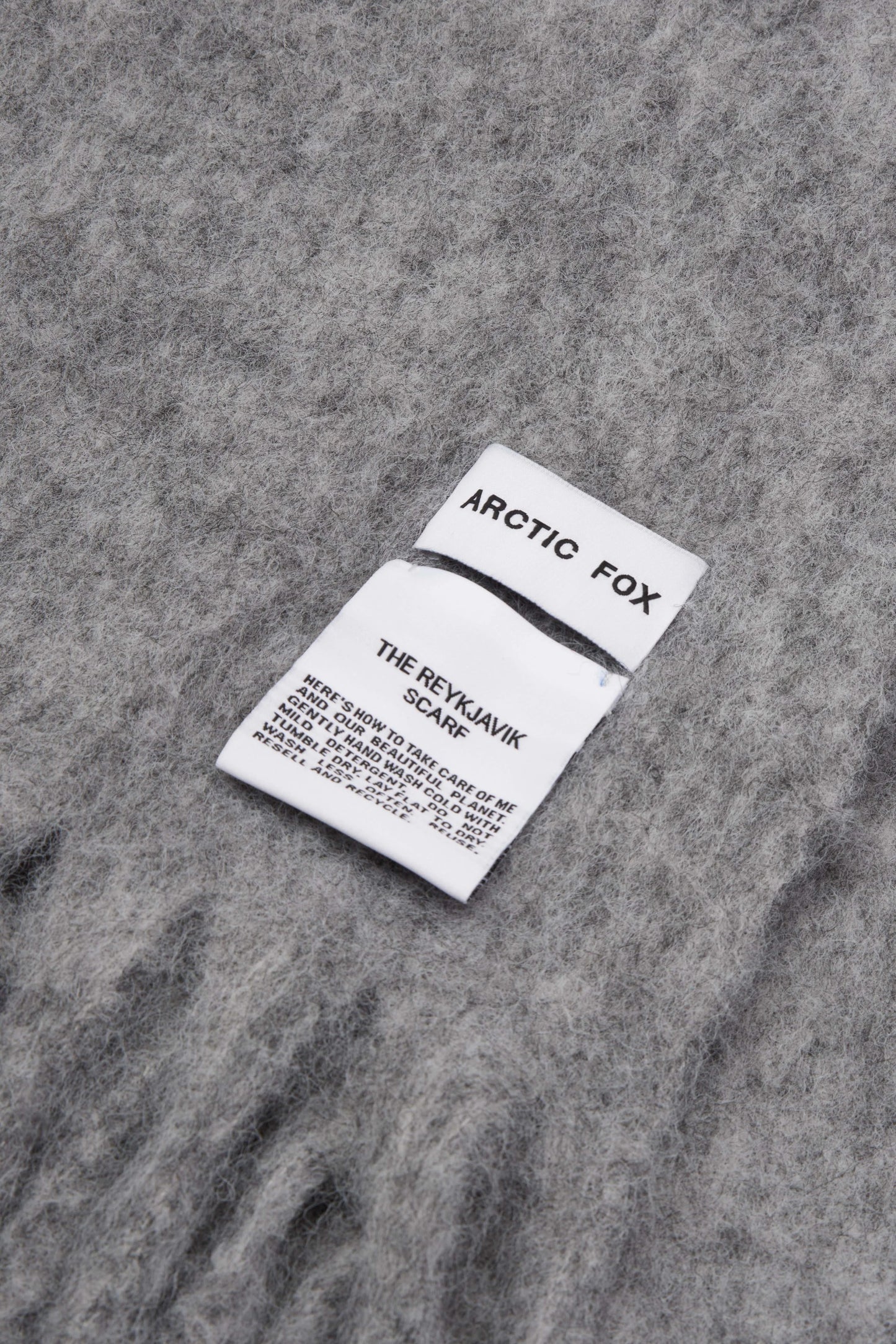 Arctic Fox Luxury Recycled Cosy Scarf - Grey Wool