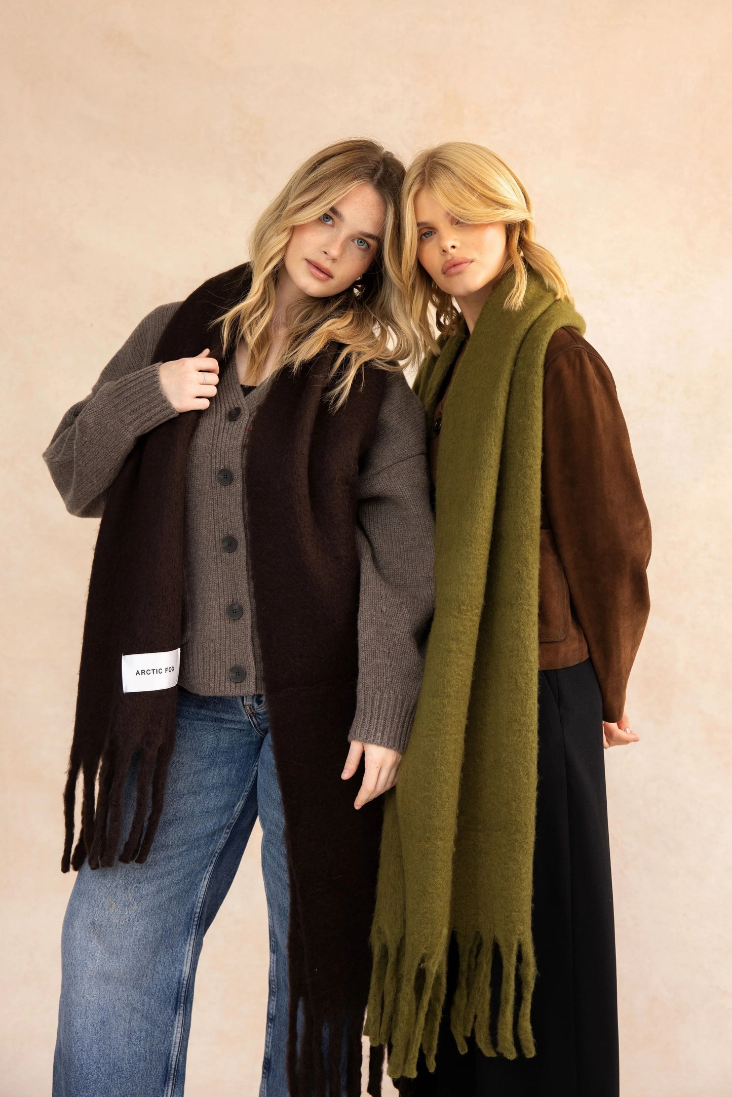 Arctic Fox Luxury Recycled Cosy Scarf - Kelp