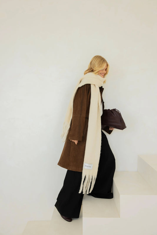 Arctic Fox Luxury Recycled Cosy Scarf - Pebble