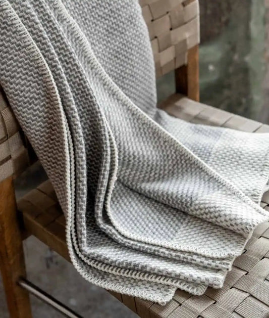 Derby Soft Grey Throw Blanket