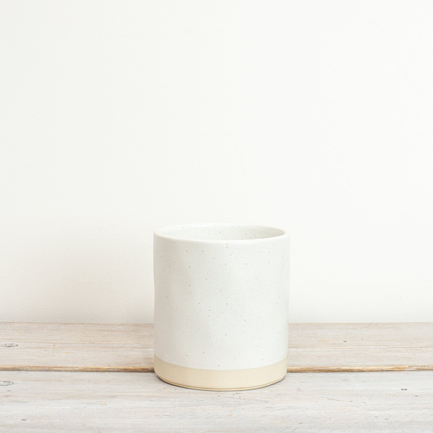 Ivory Speckled Ceramic Pot