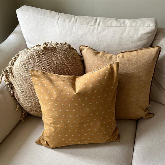 Wild Bee Print Recycled Cotton Cushion