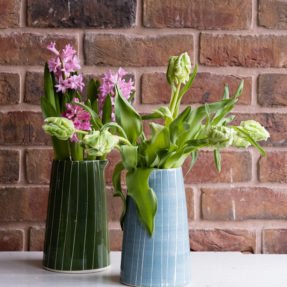 Jug Sgrafitto Stripe Pitcher