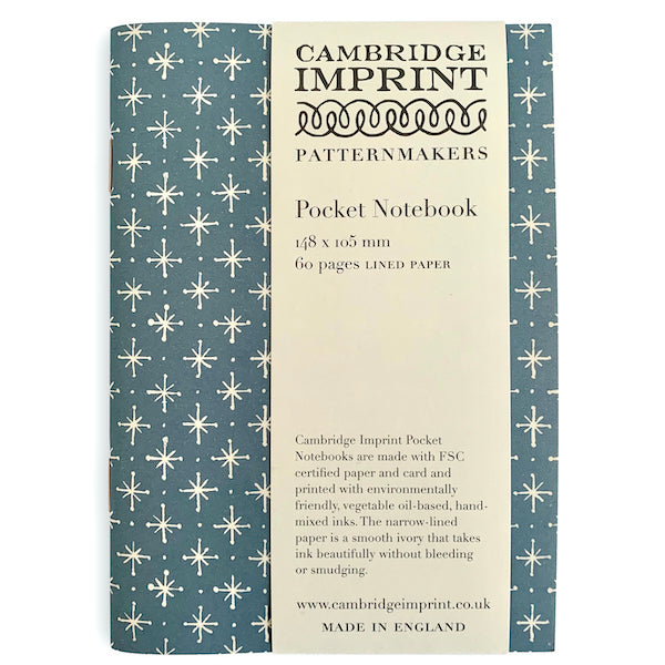 POCKET NOTEBOOK LITTLE STARS FADED DENIM