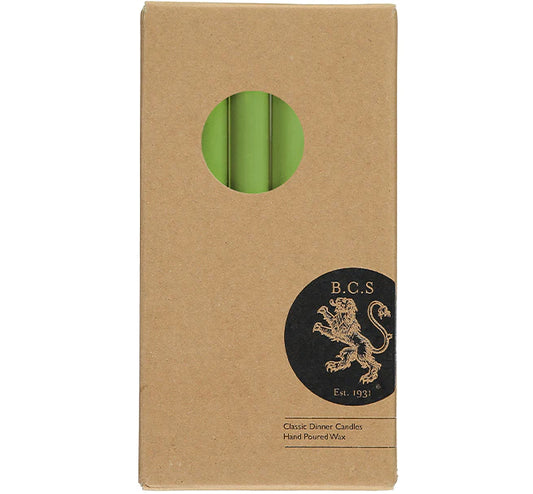 Eco Dinner Candles Solid Colour box set of 6 - Olive