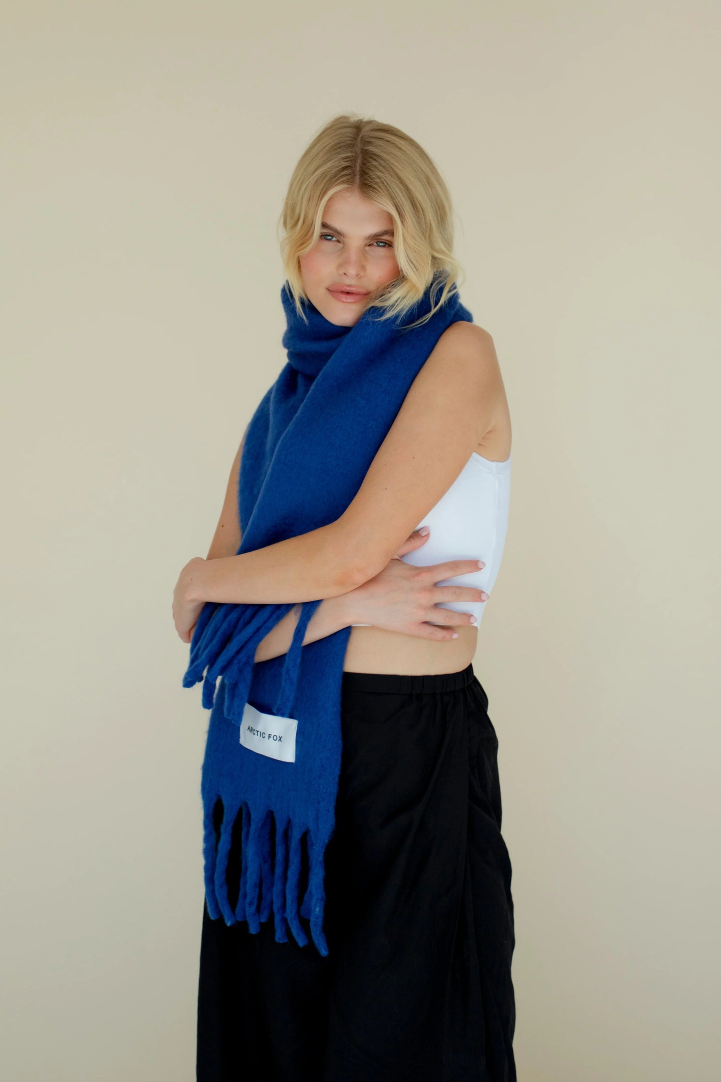 Arctic Fox Luxury Recycled Cosy Scarf - Mountain Blue