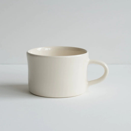 Plain Colour Wash Handmade Mug - Cream