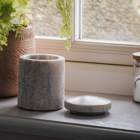 Asana Marble Soap Storage Jar