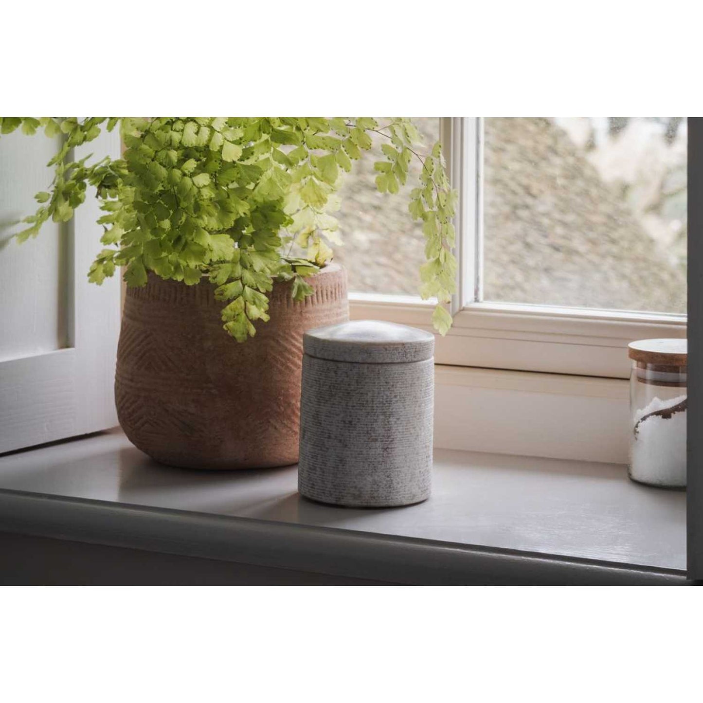 Asana Marble Soap Storage Jar