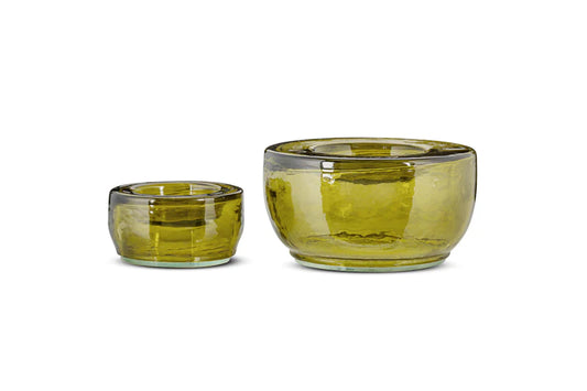 Sakha Recycled Glass Tealight Holder - set of 2