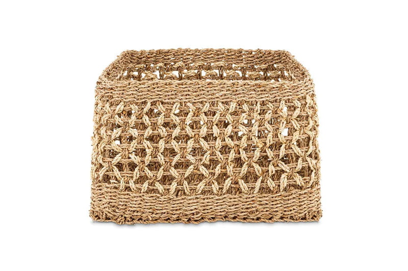 Shimla Square Seagrass And Palm Leaf Basket