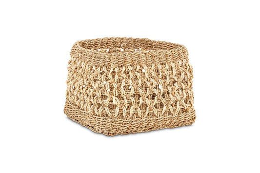 Shimla Square Seagrass And Palm Leaf Basket