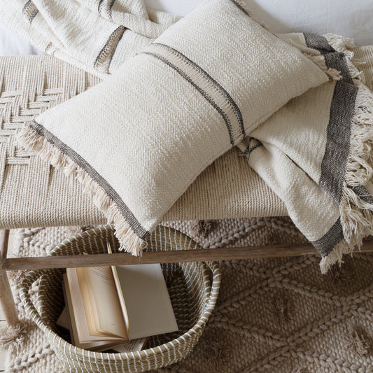 Black Stripe Cushion