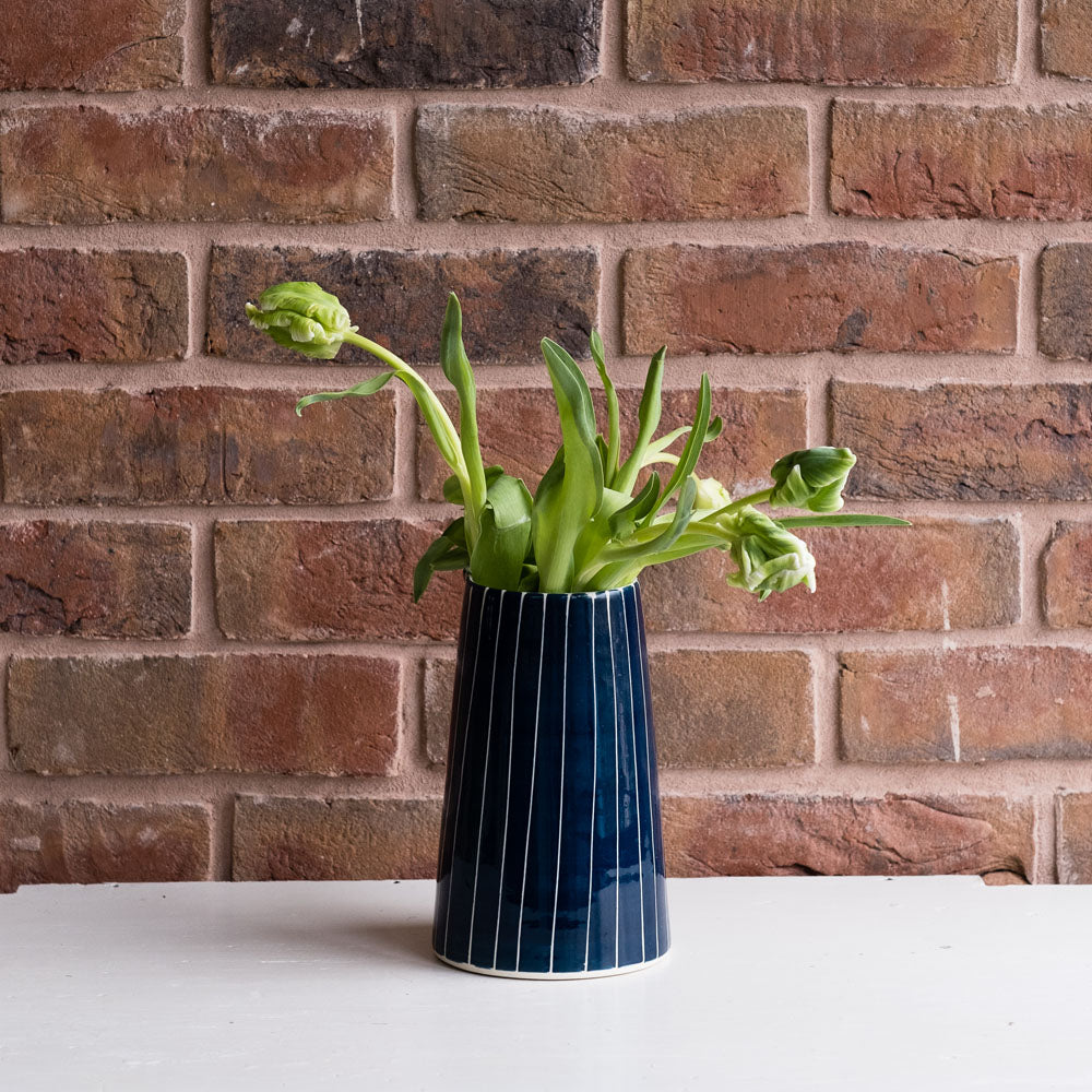 Jug Sgrafitto Stripe Pitcher