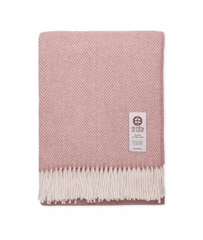 New Zealand Pure New Wool Blanket Antique Rose