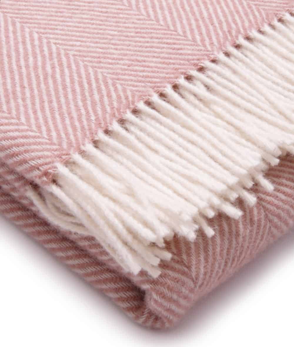 New Zealand Pure New Wool Blanket Antique Rose